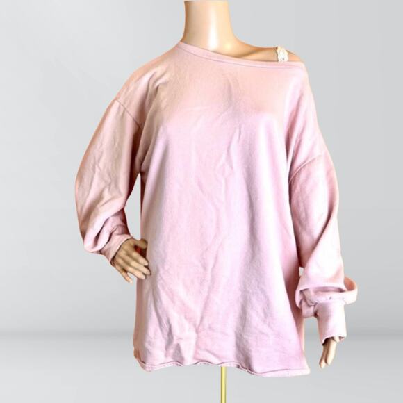 PrettyLittleThing Light Pink Oversized Sweater - Picture 1 of 3